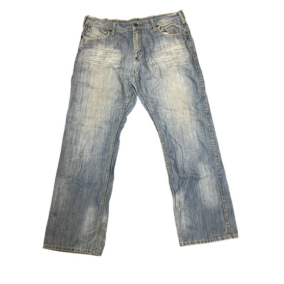 Konvict Men's Jeans Relaxed Fit Straight Leg Cotton Hi-Rise Light Wash‎ Denim 40 - Picture 1 of 9